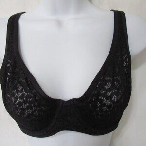 Gap Body Bra 32D Black Demi Underwire Sheer